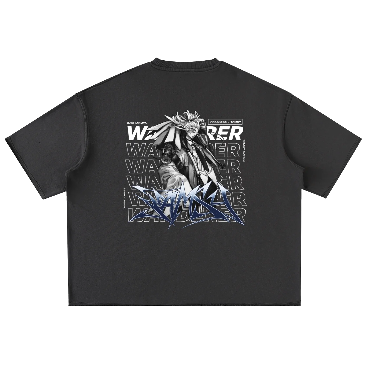 Anime Gachiakuta Tamsy Caines Dark Grey T-Shirt