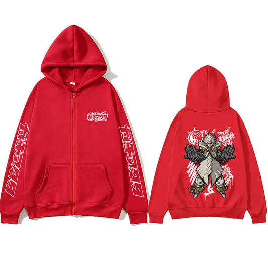 Gachiakuta Rudo Surebrec Giver Red Zip-Up Hoodie