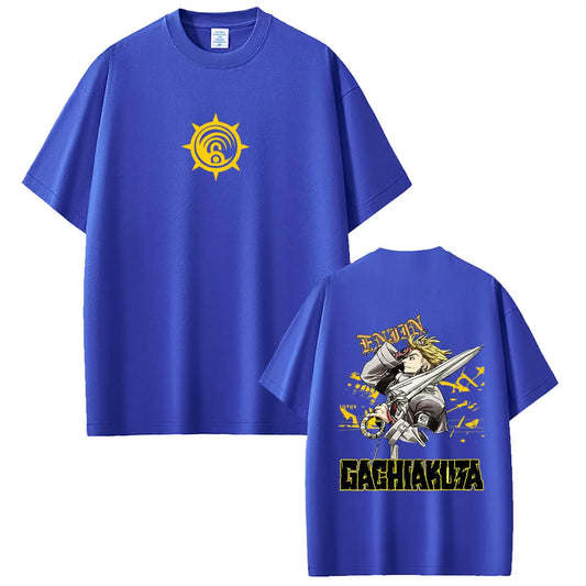 Gachiakuta Enjin Umbreaker Cleaner Blue T-Shirt