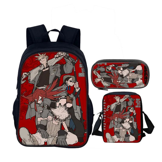 Gachiakuta Red Impact 3-Piece Backpack Set – Rudo, Enjin & Team Manga