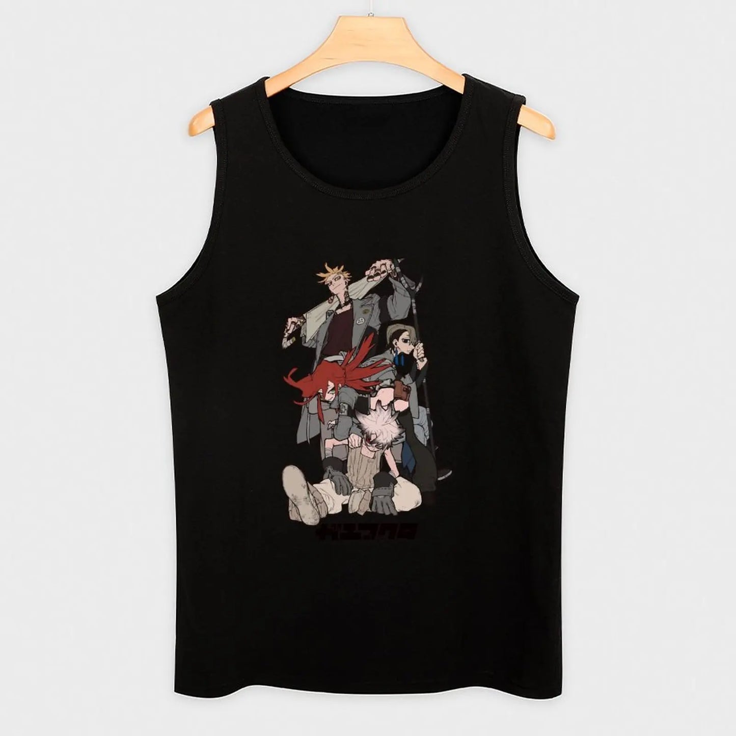 Black Anime Gachiakuta Tank Top The Cleaners Team