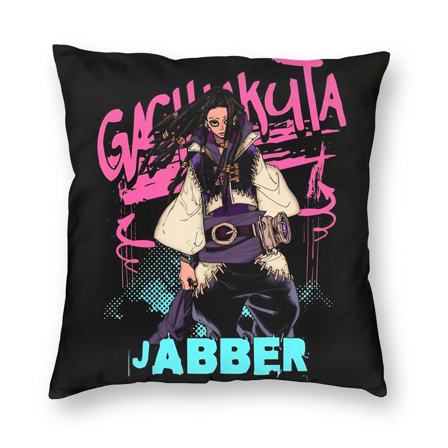 Gachiakuta Jabber Wonger Graffiti Black Cushion
