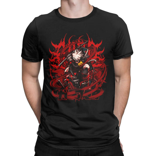 Rudo Surebrec Gachiakuta Anime Dark Flames Black T-Shirt