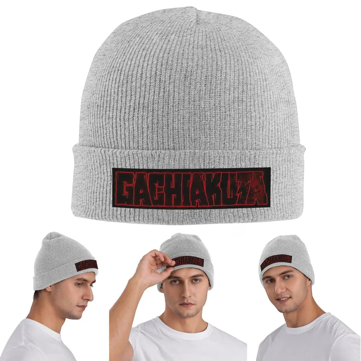 Gachiakuta Logo Gray Beanie
