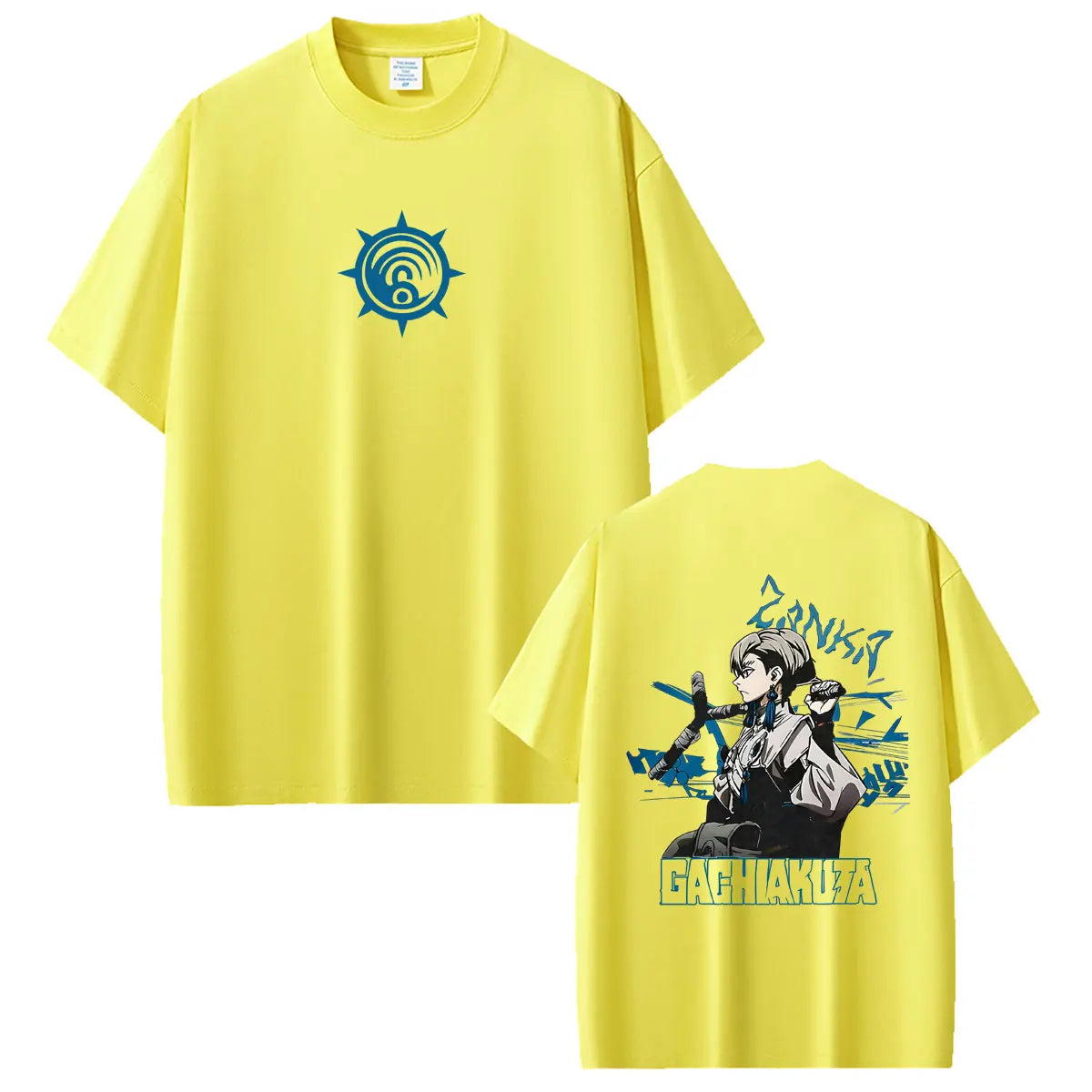 Gachiakuta Zanka Nijiku Lovely Assistaff Cleaner Yellow T-Shirt