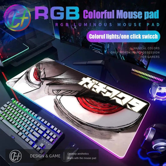 Gachiakuta RGB Gaming Mouse Pad XXL – Rudo Eye Anime Desk Mat