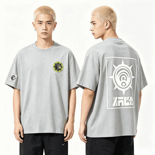 Gachiakuta Cleaner Emblem Gray Oversized T-Shirt