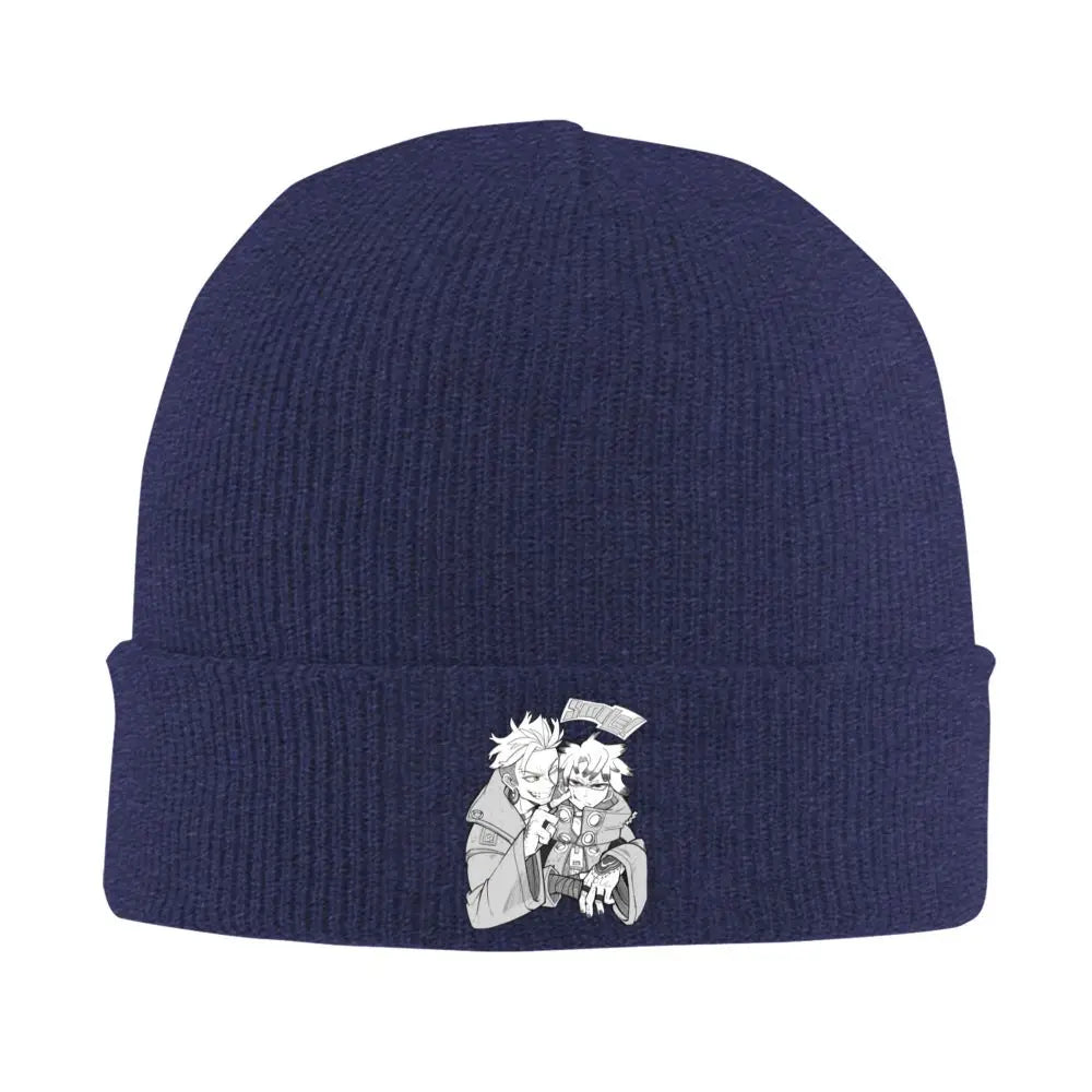 Gachiakuta Navy Blue Beanie Featuring Rudo and Enjin