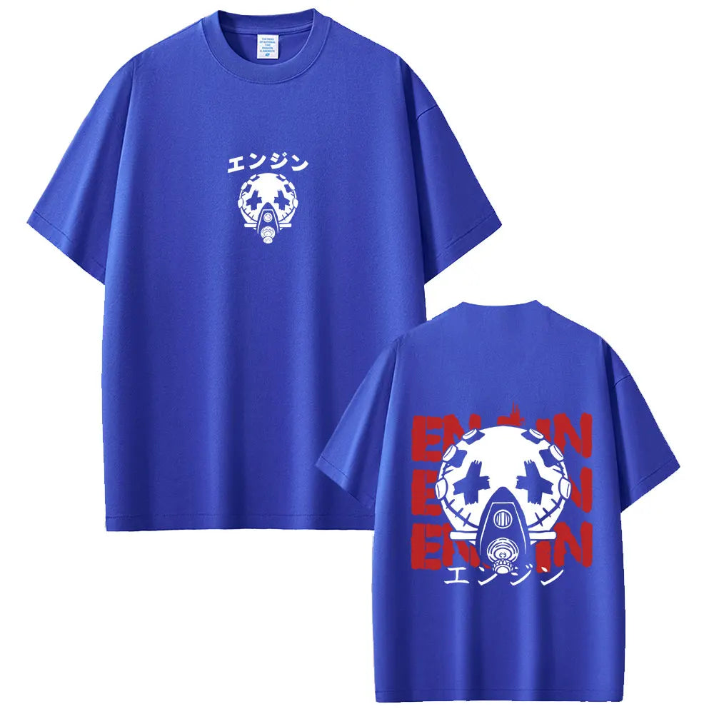 Anime Gachiakuta Enjin "エンジン" Blue T-Shirt