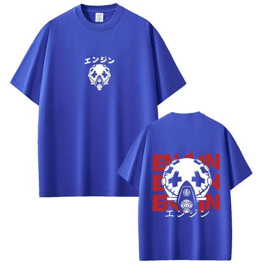 Anime Gachiakuta Enjin "エンジン" Blue T-Shirt