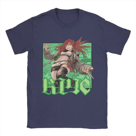 Anime Gachiakuta Riyo Reaper Navy Blue T-Shirt