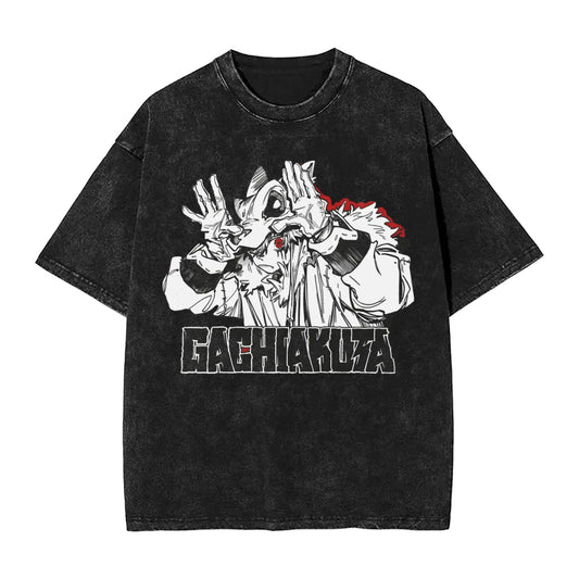 Gachiakuta Rudo Anime T Shirt Black Masked